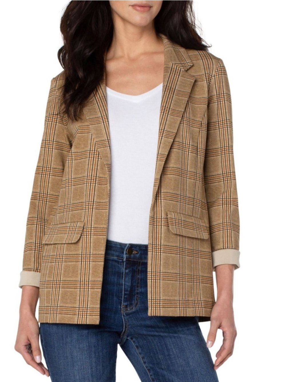 Liverpool Los Angeles Plaid Boyfriend Blazer XL